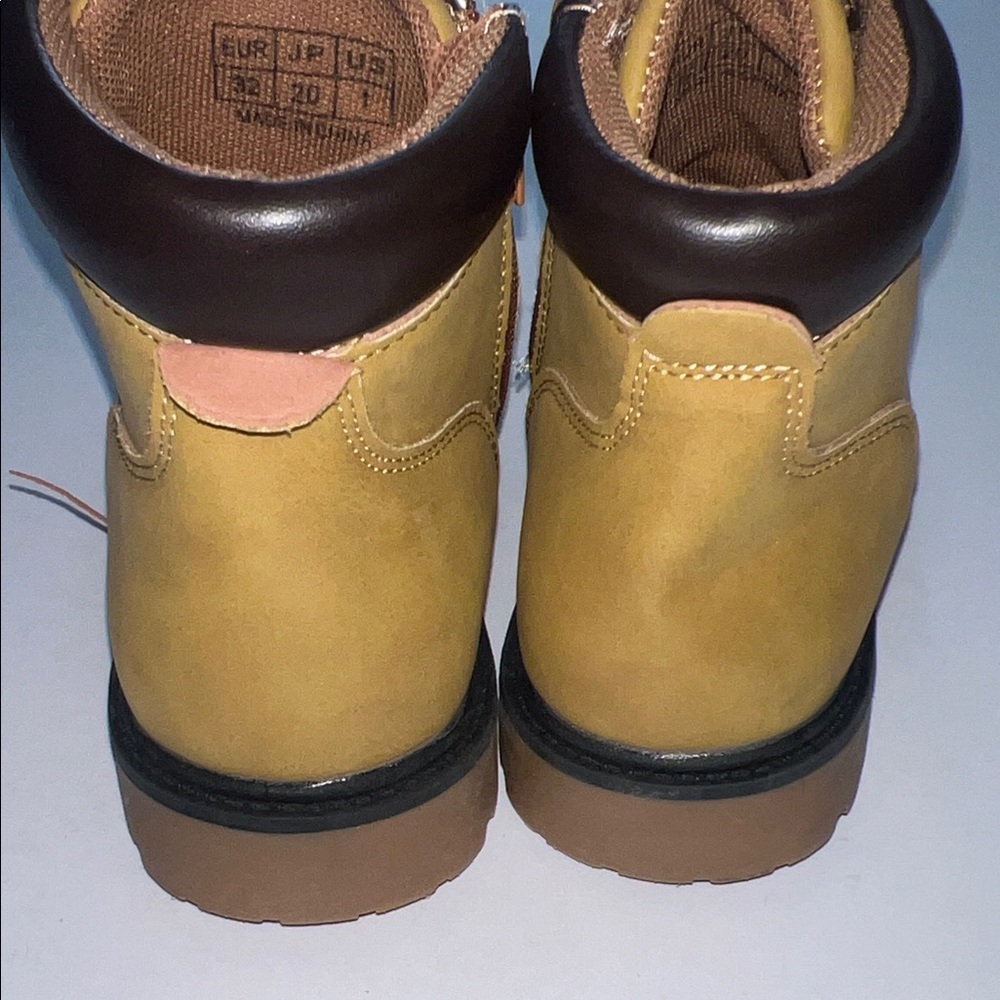 Kids Tan and Black Boots - Picture 7 of 9